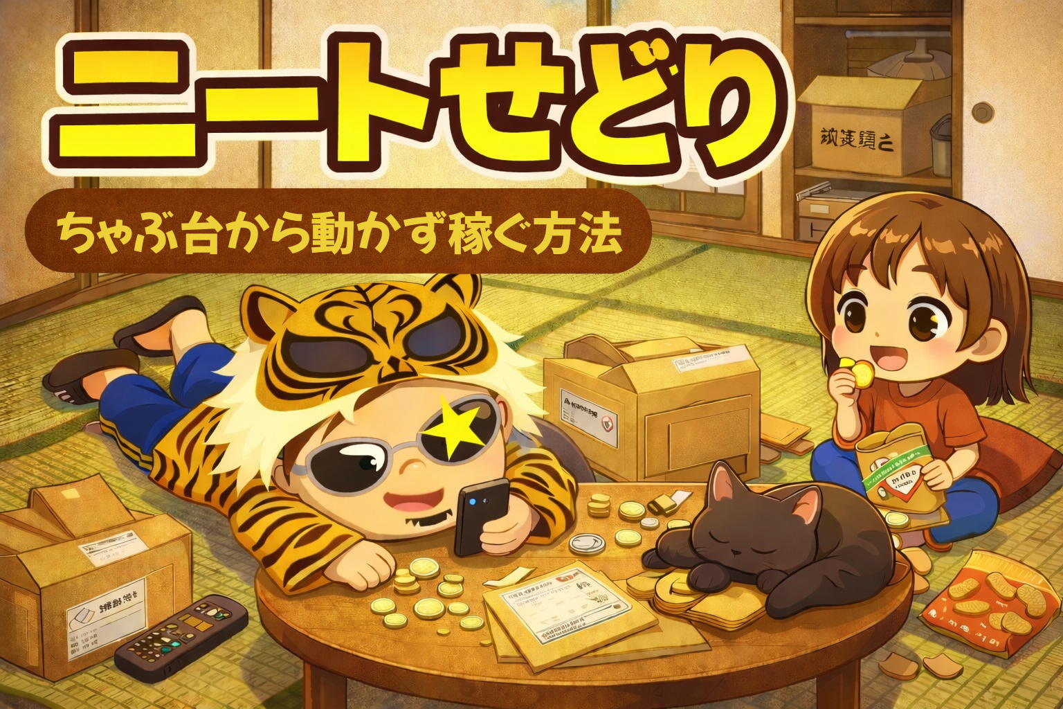 ニーせど | ニートでも稼げました。ちゃぶ台から一歩も動かずに。